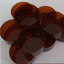 50 Tealight di plastica color ambra