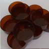 50 Tealight di plastica color ambra