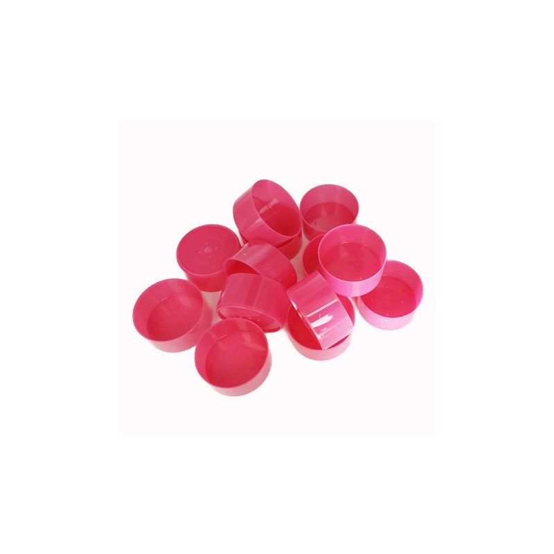 50 Godets à bougies chauffe-plat en plastique rose opaque