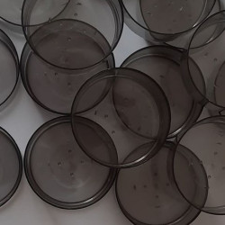 250 Teelichtbecher aus anthrazitfarbenem Kunststoff
