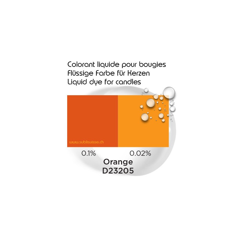 Colorant Liquide pour bougie: Orange