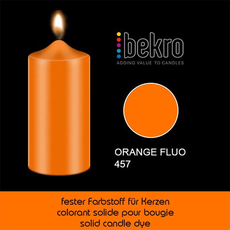 Colorant Bekro Orange Fluo 457 en grains pour bougies